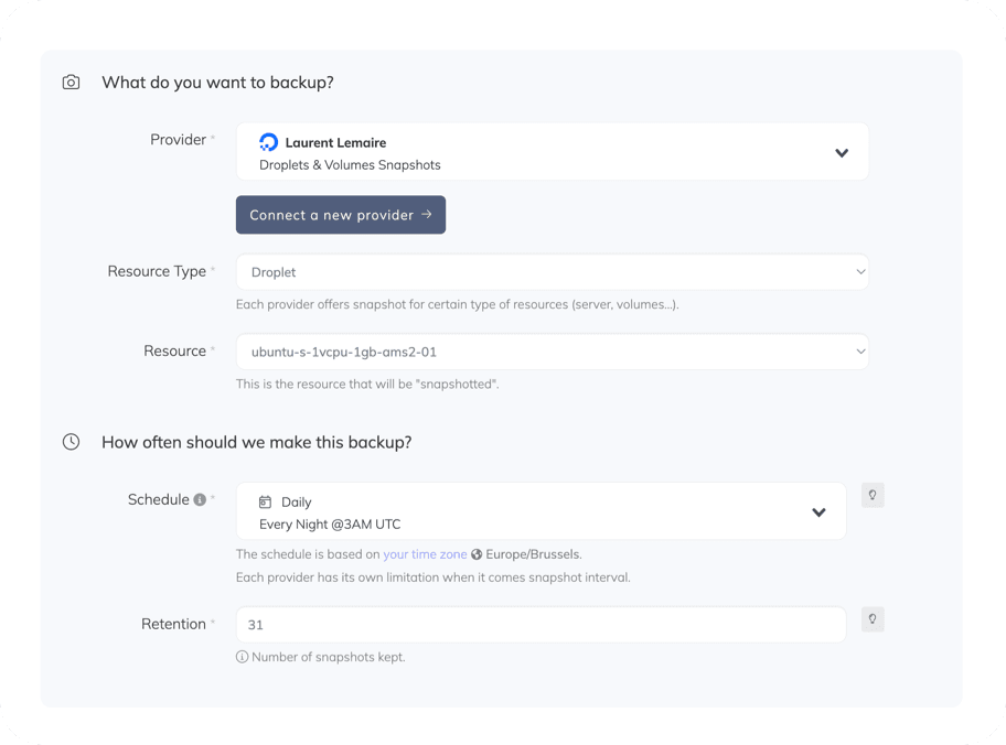 digitalocean backup databases
