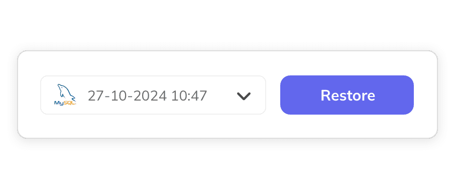 simplebackups app restore button