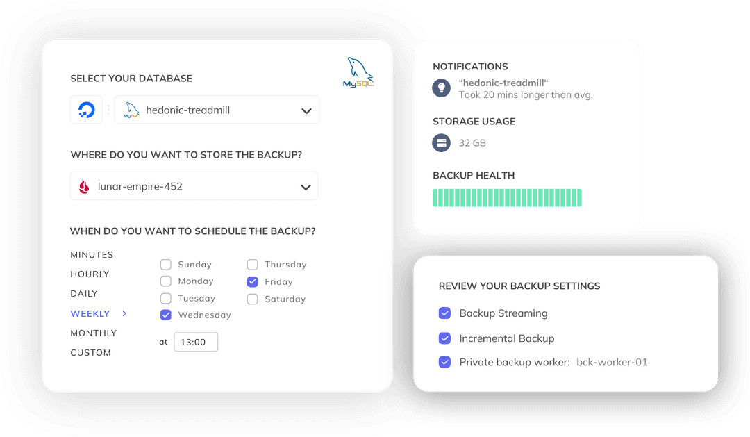 SimpleBackups Database backup