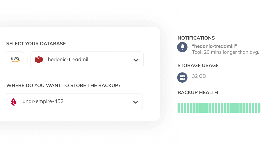 No-code, Redis backup