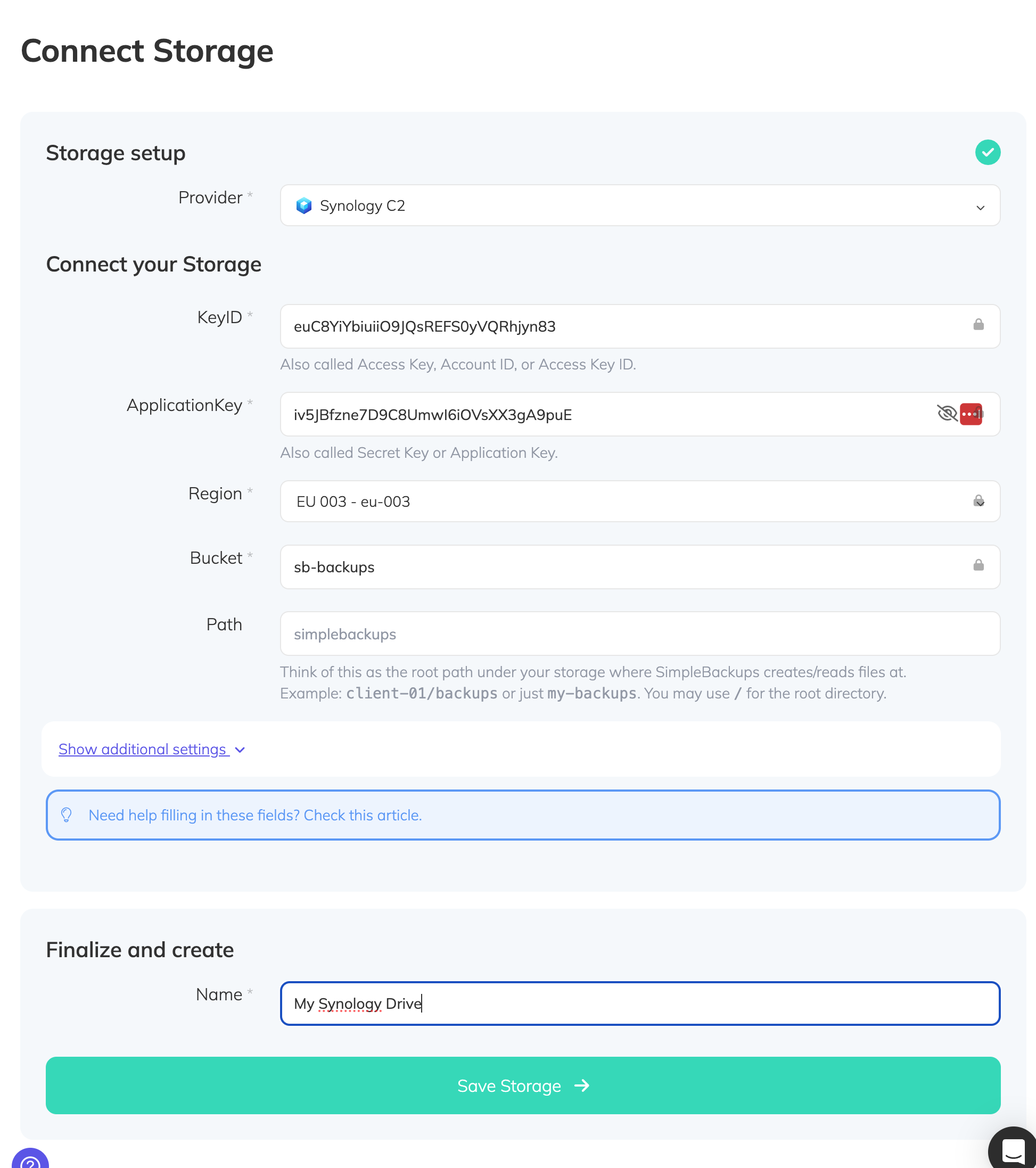 Synology C2 screenshot 5