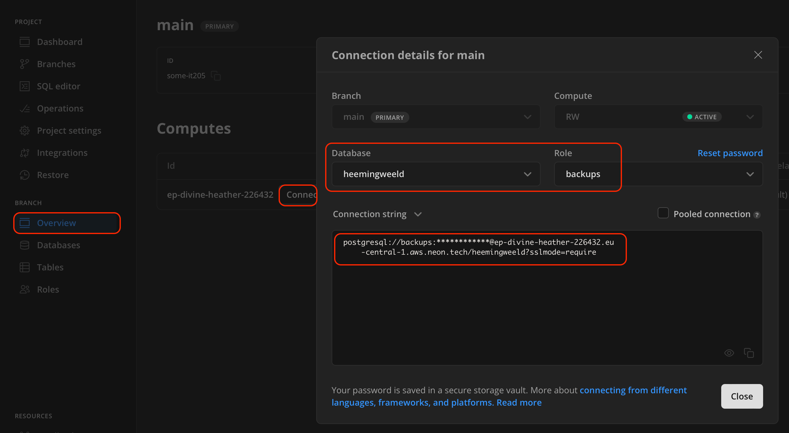 Neon PostgreSQL screenshot 1