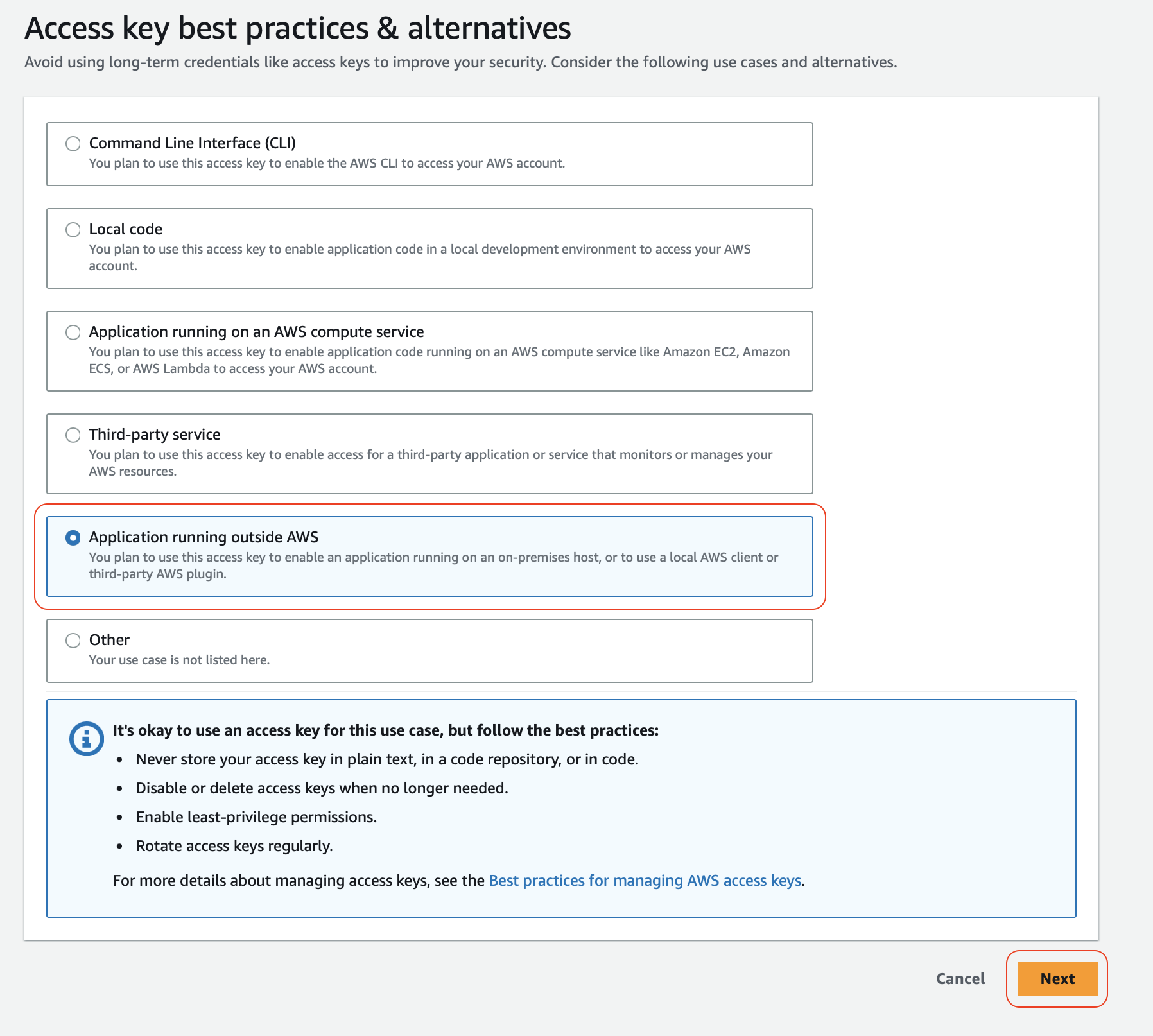 AWS EC2 - Select use case