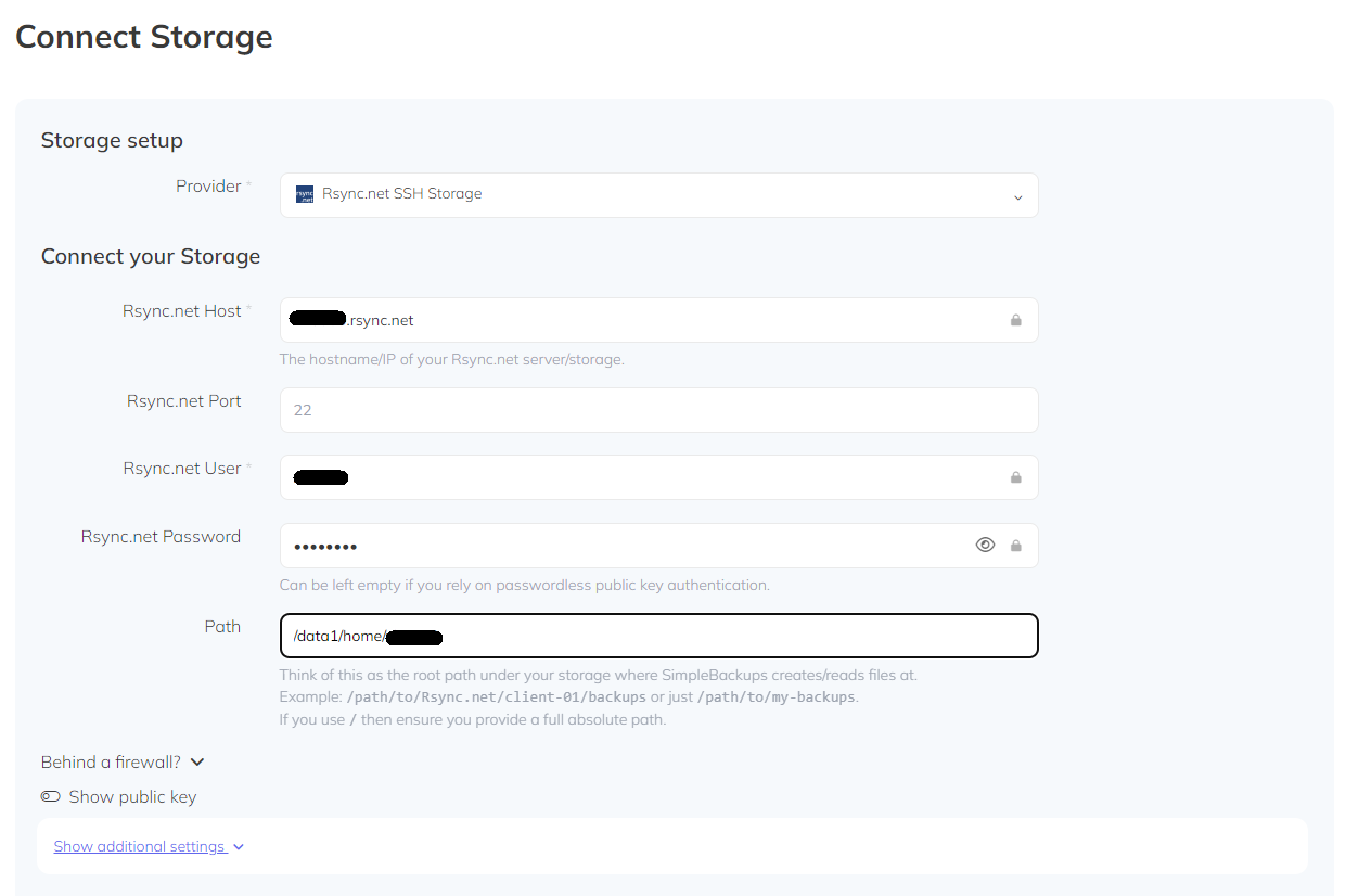 Rsync.net screenshot 2