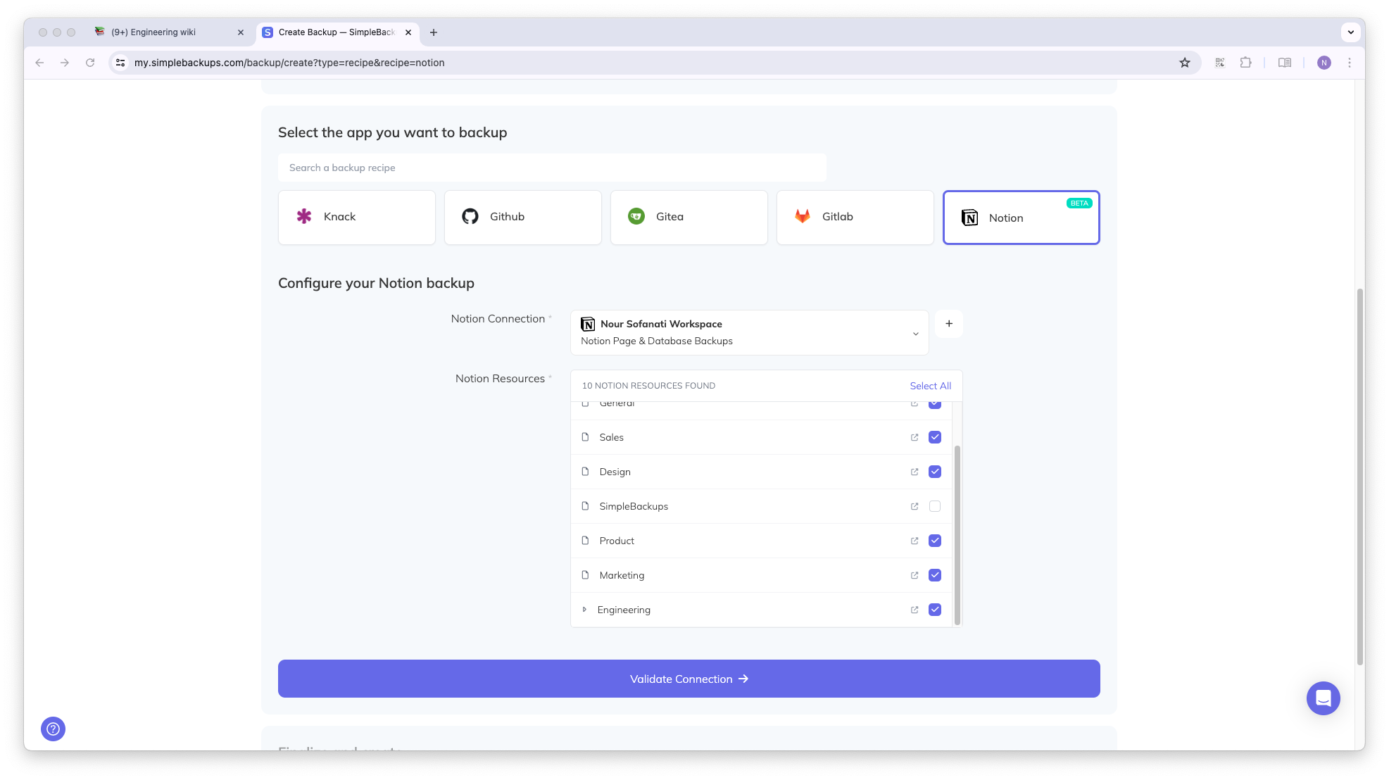 Notion resource exclusion