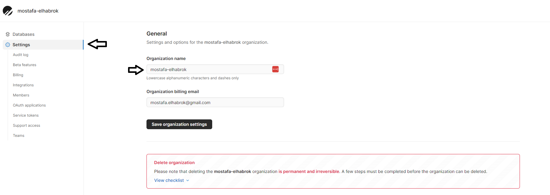 Planetscale Database screenshot 2