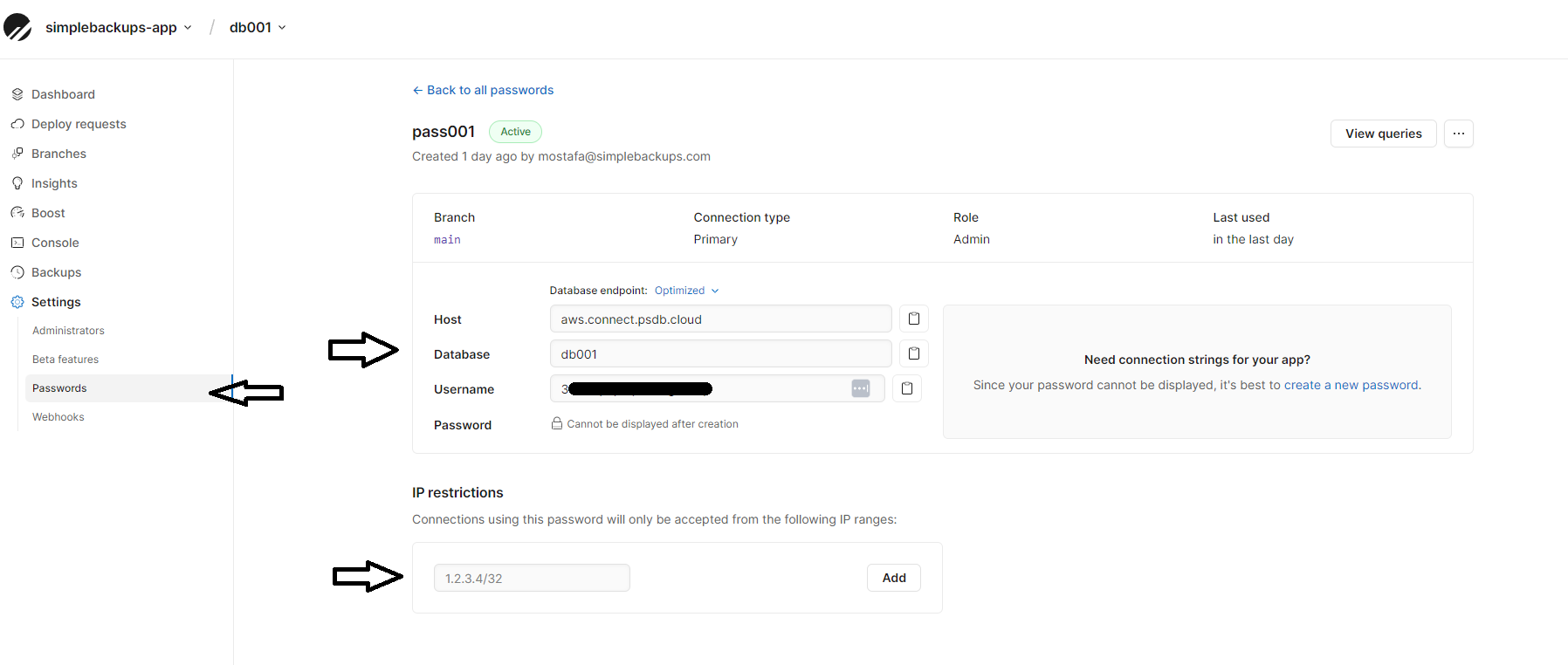 Planetscale Database screenshot 8