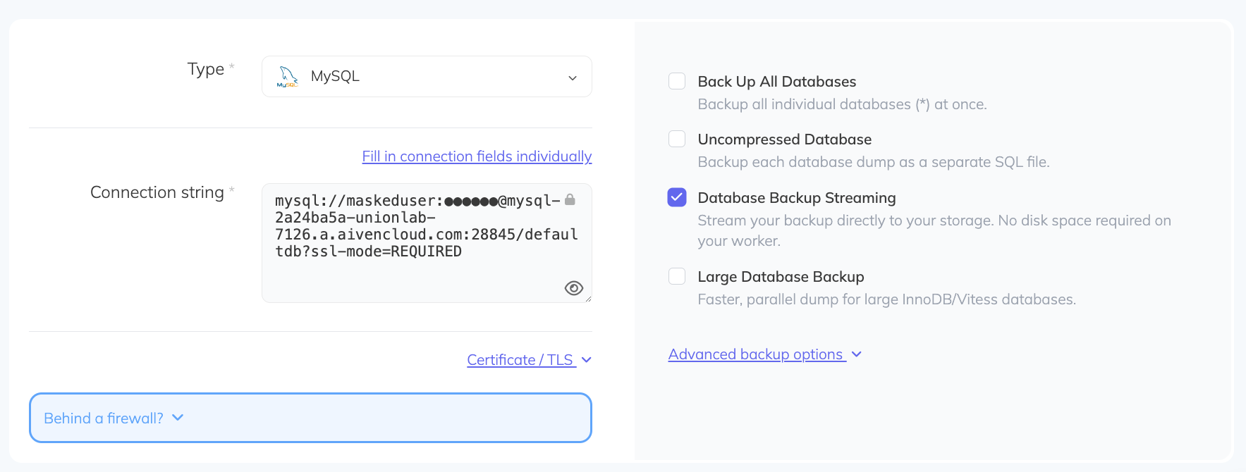 Aiven MySQL screenshot 3