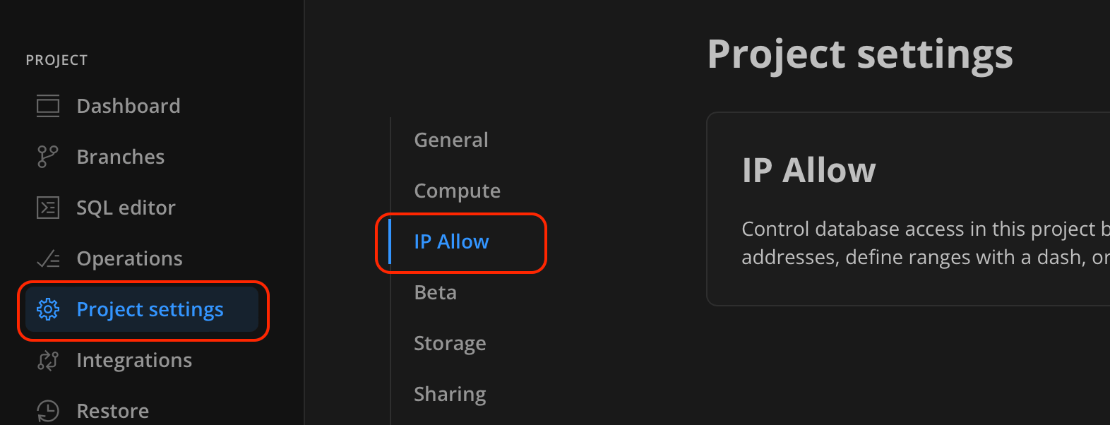 Neon PostgreSQL screenshot 2