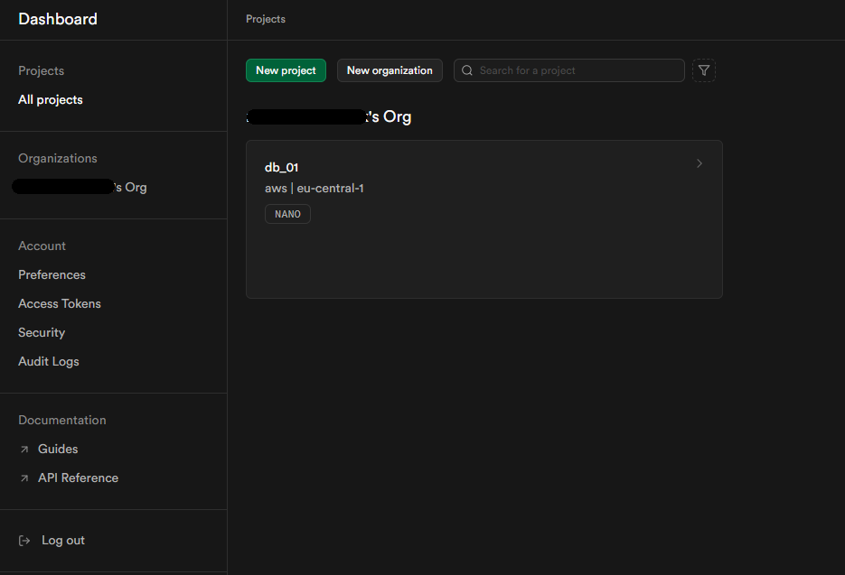 Supabase screenshot 1