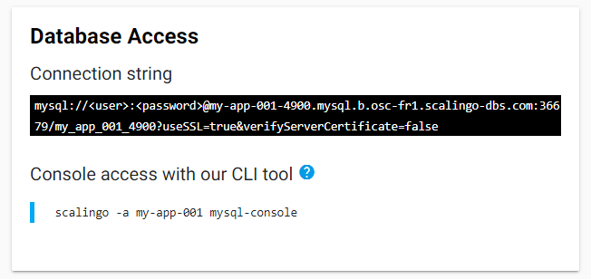 Scalingo Database screenshot 9