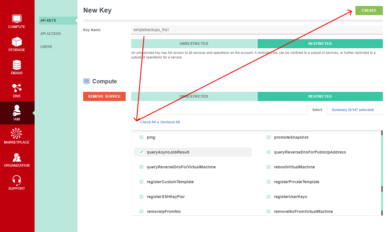 Exoscale - Name your API key