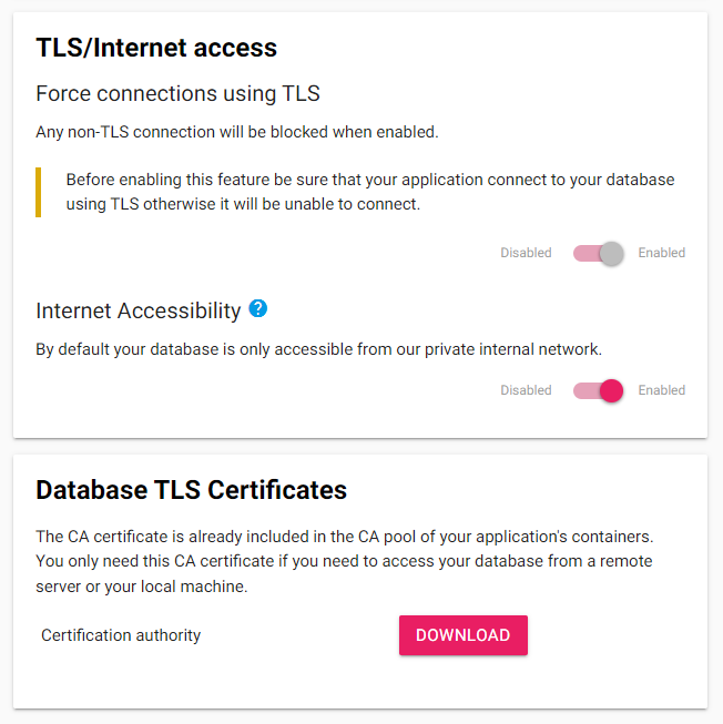 Scalingo Database screenshot 8