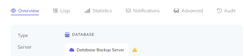 The backup detail page showing the old worker indicator