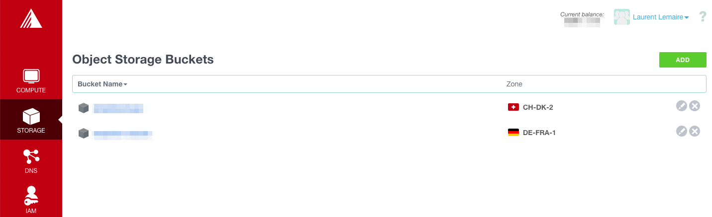 Exoscale screenshot 1