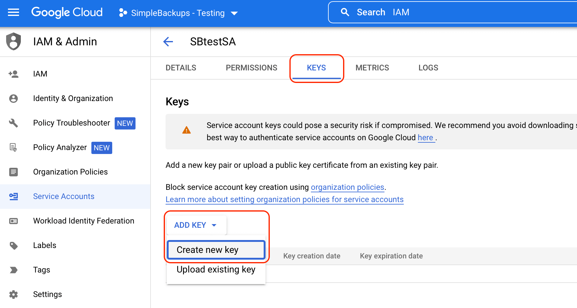 Google Cloud Storage screenshot 9