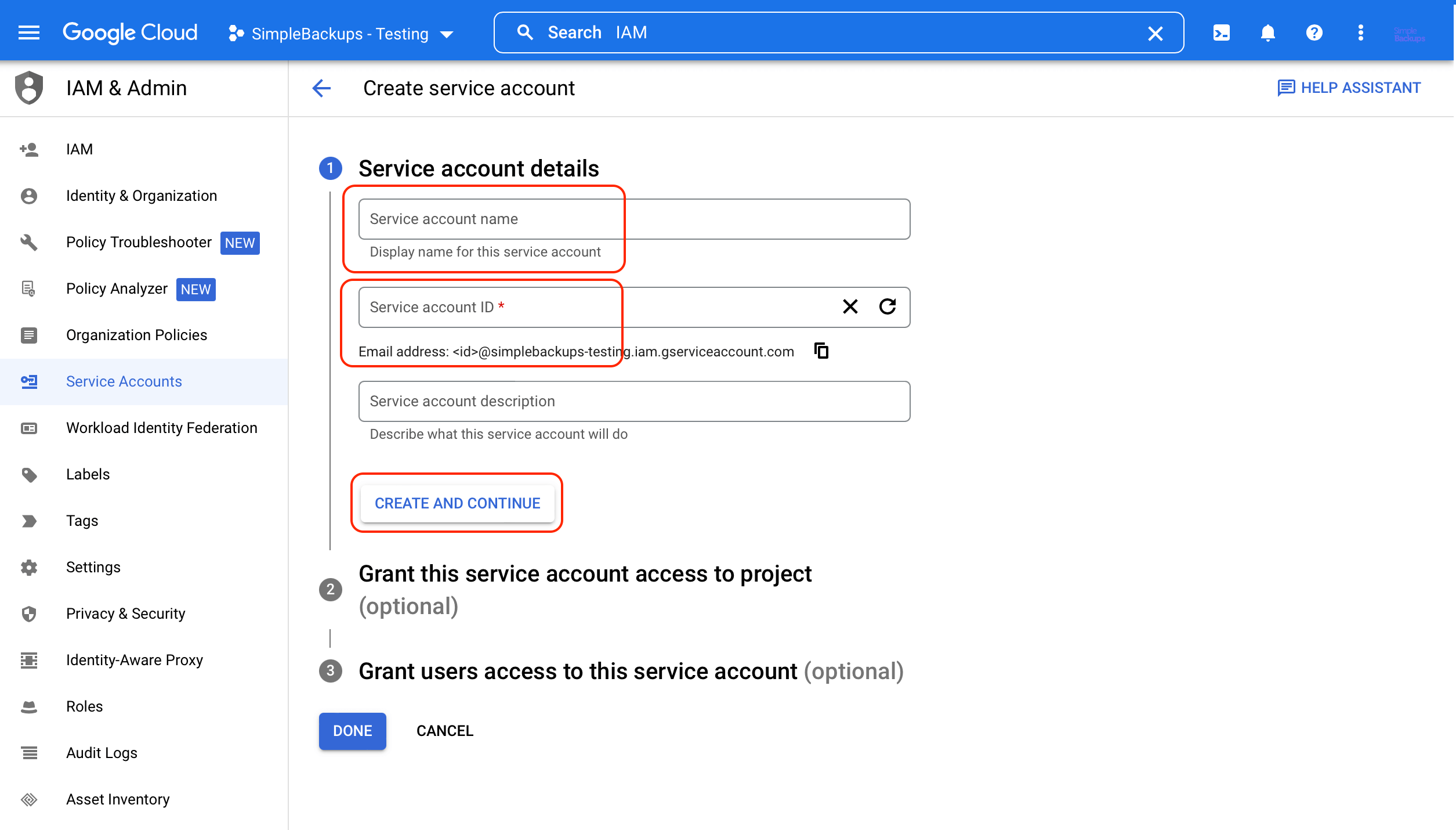 Google Cloud Storage screenshot 2