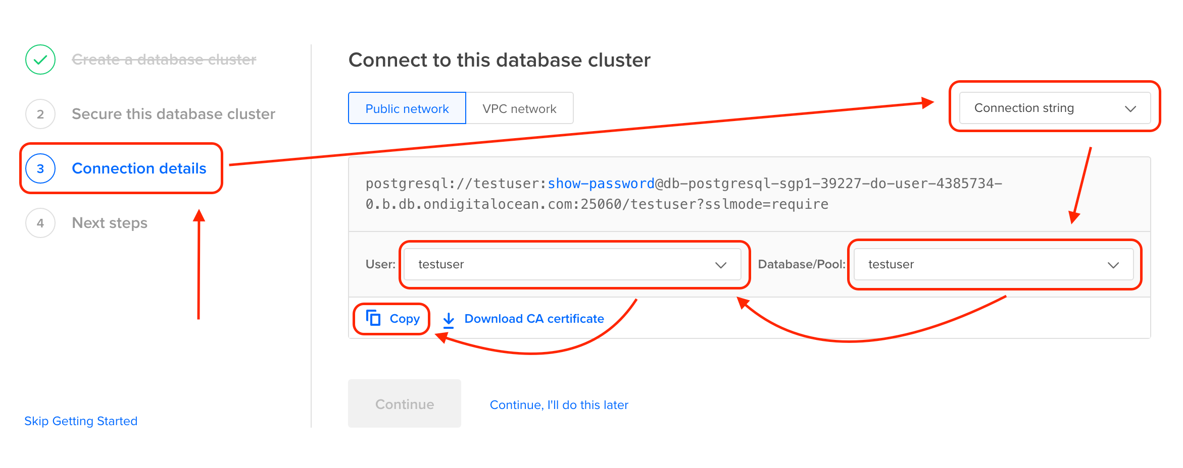 DigitalOcean Managed PostgreSQL screenshot 2