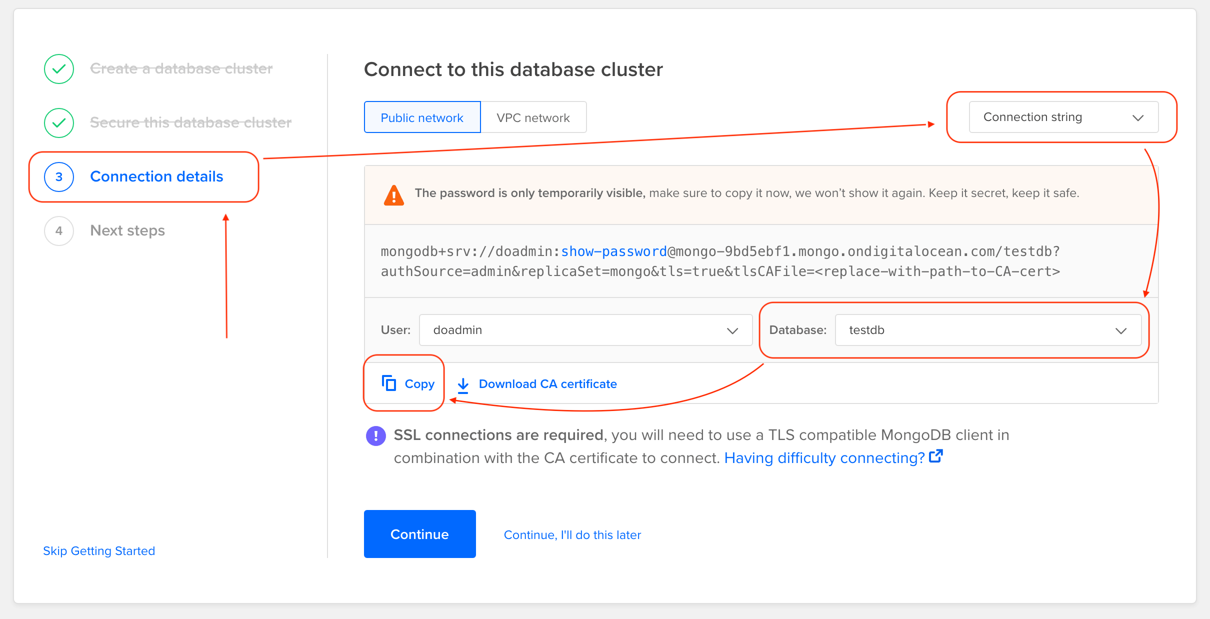 DigitalOcean Managed MongoDB screenshot 2