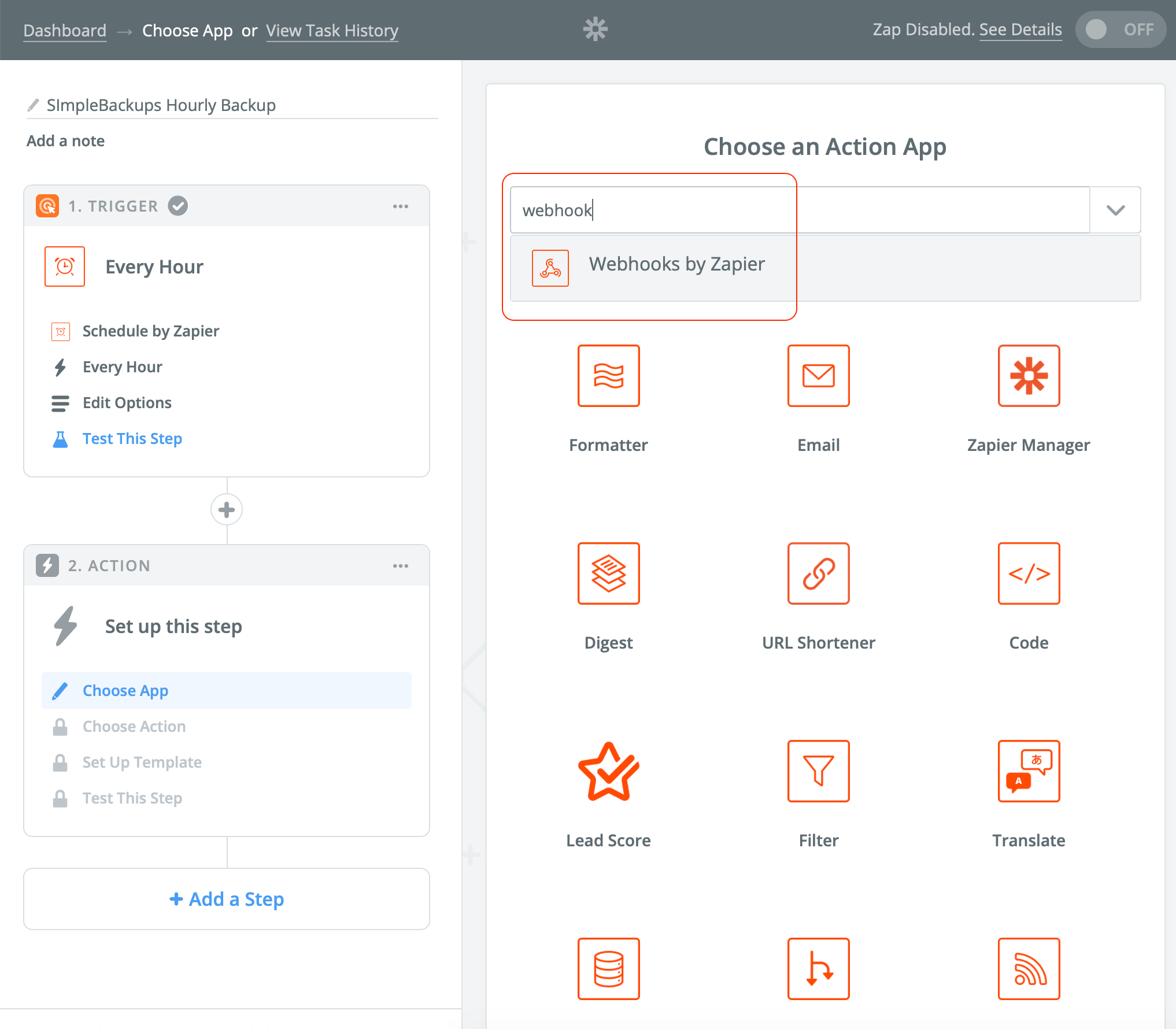 Backup Trigger URL screenshot 5