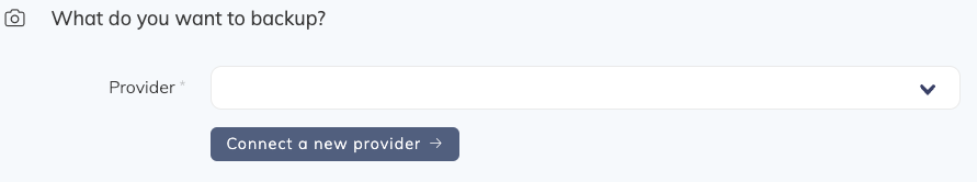 SimpleBackups - Connect a new provider