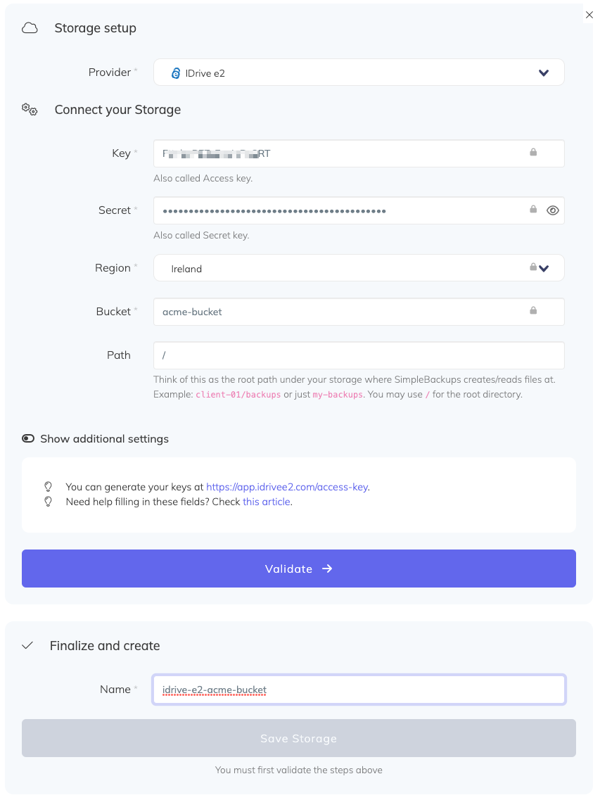 IDrive e2 screenshot 5
