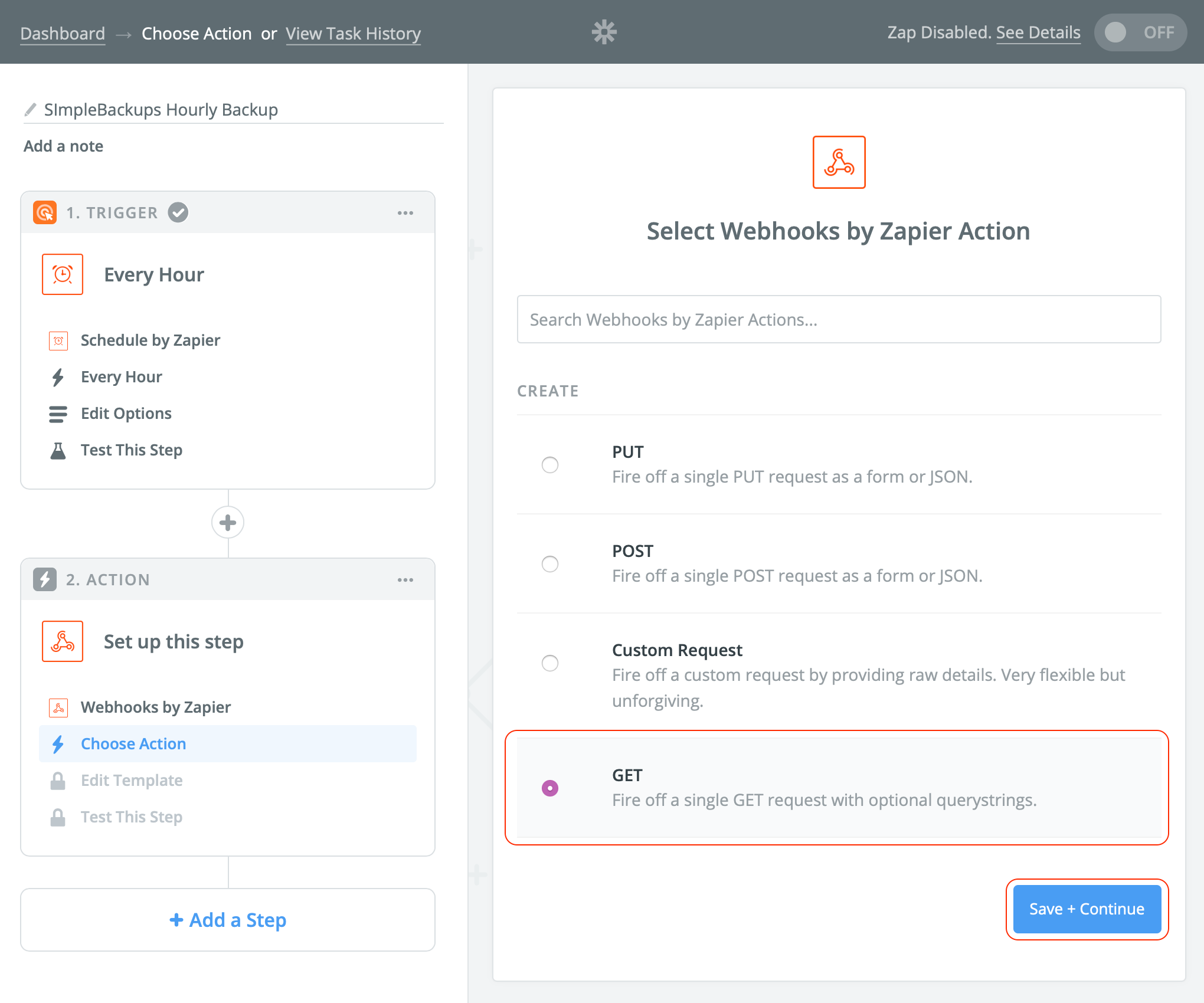 Backup Trigger URL screenshot 6
