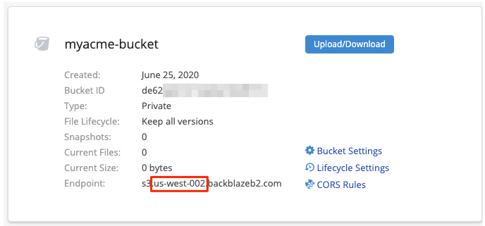 Backblaze B2 screenshot 3