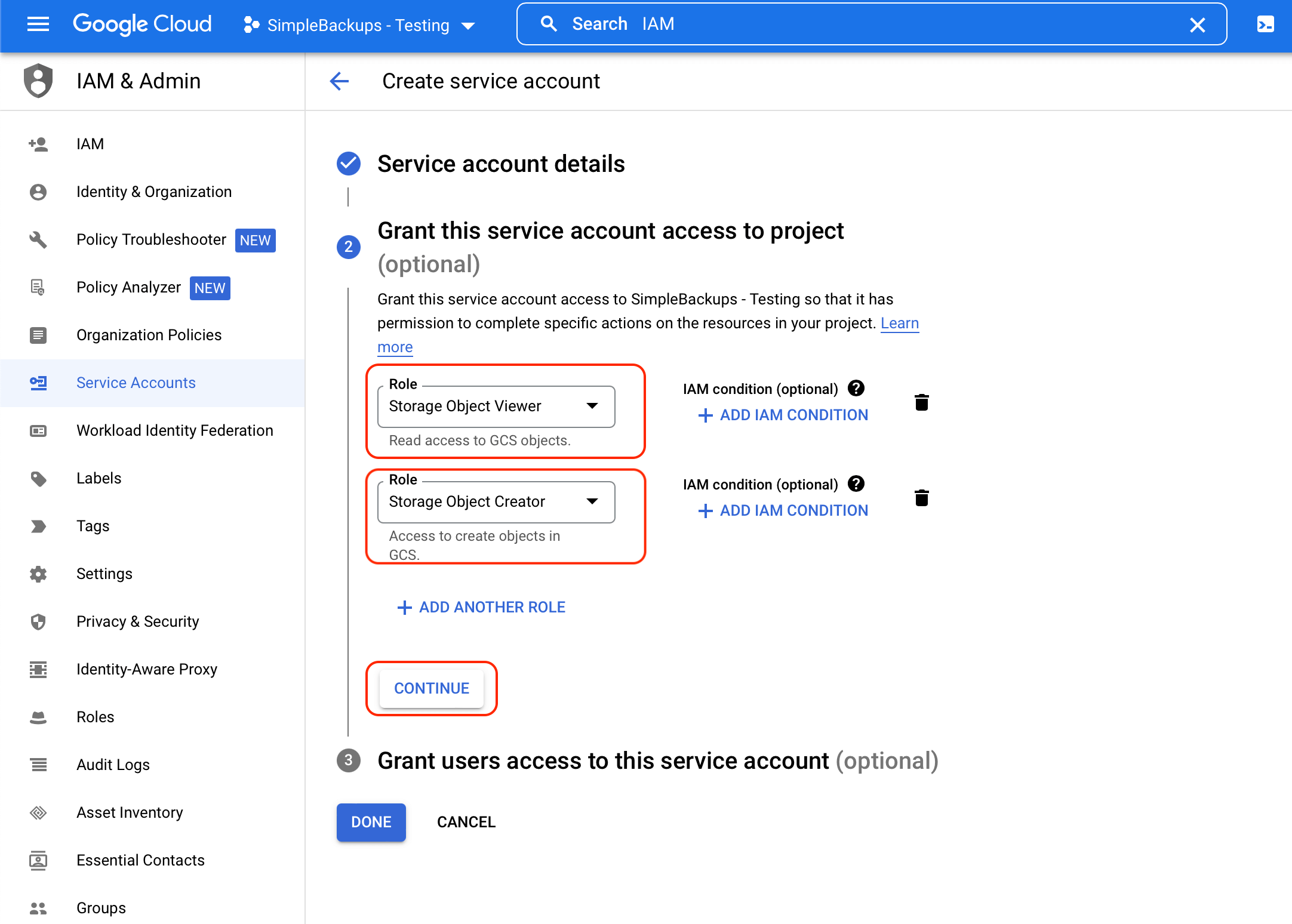 Google Cloud Storage screenshot 6