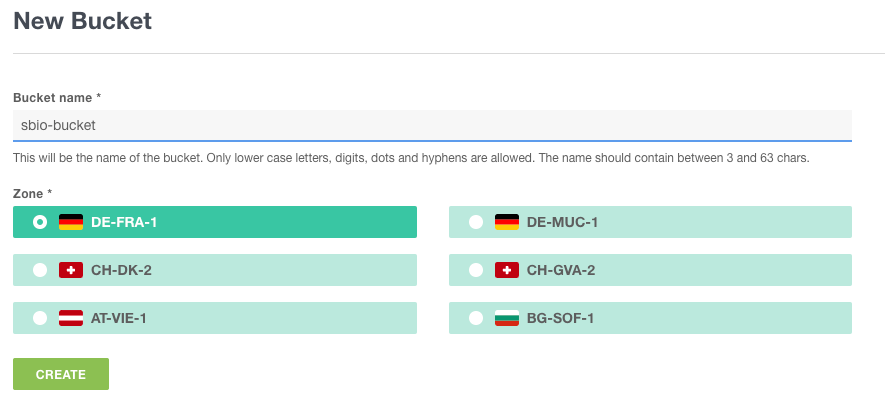 Exoscale screenshot 2