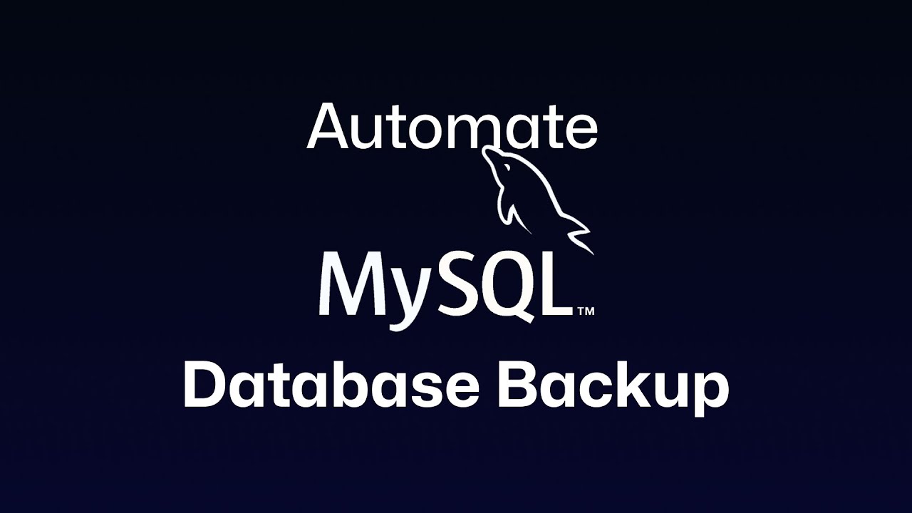 How to automate your MySQL Backup - Video tutorial
