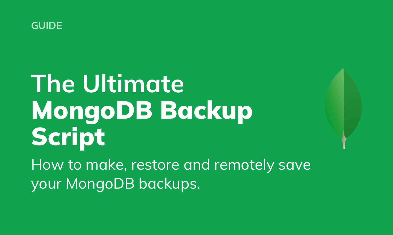 The Ultimate MongoDB Database Backup Script