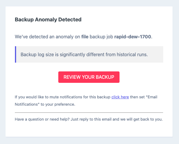 backup anomaly detection