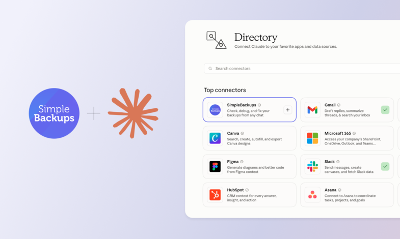 SimpleBackups in Claude's Connector Directory