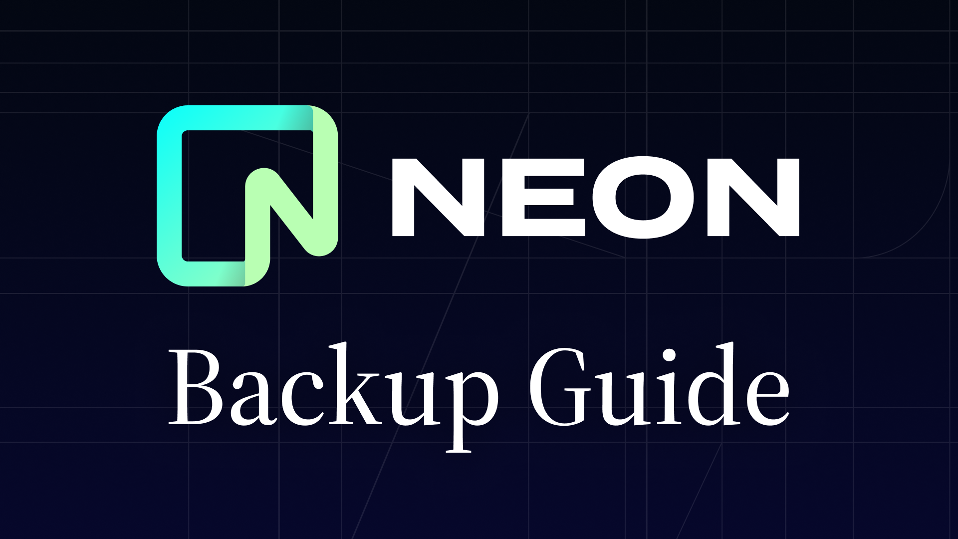 How to Backup Neon Database