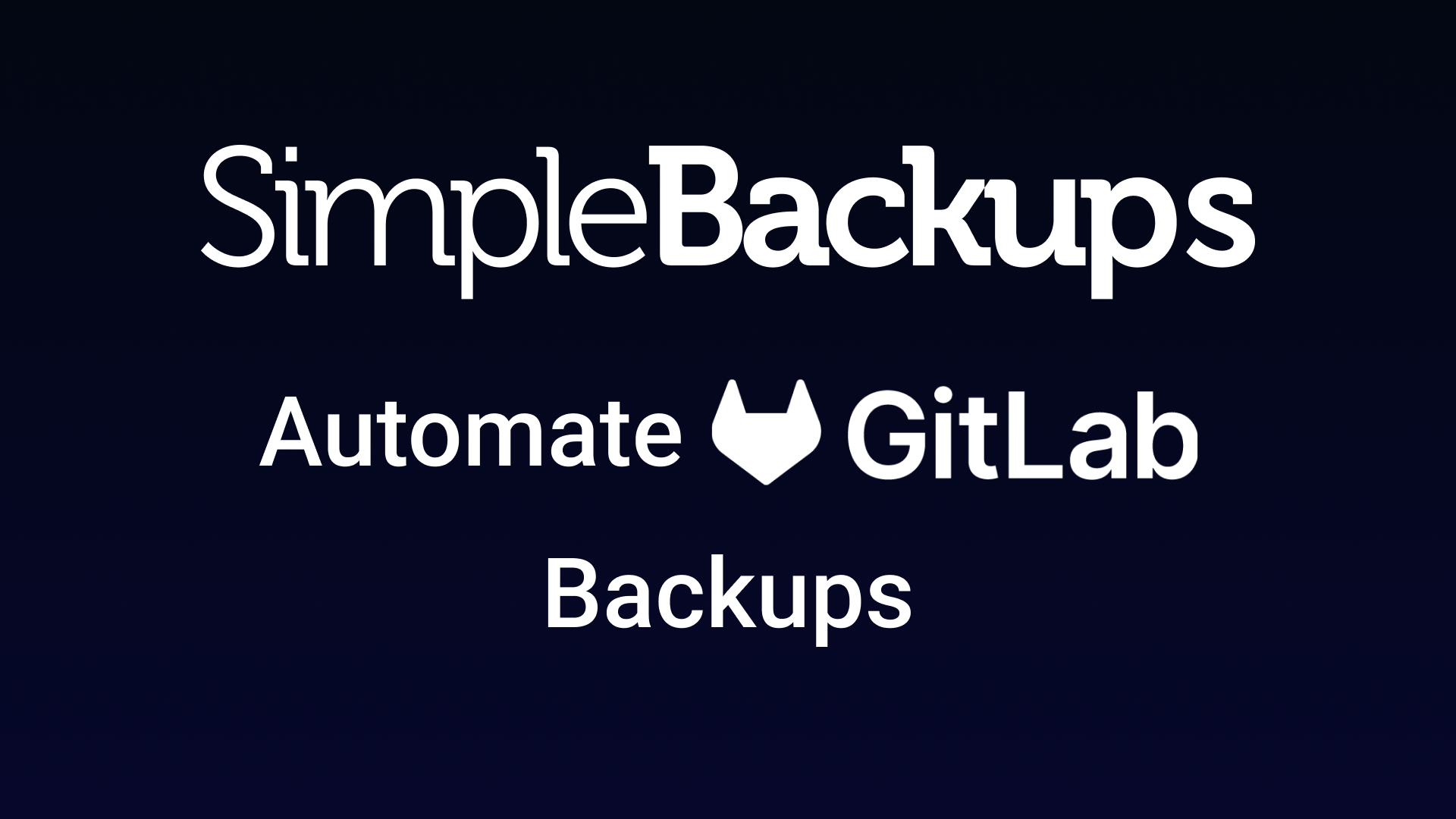 How to Back up Your GitLab Data