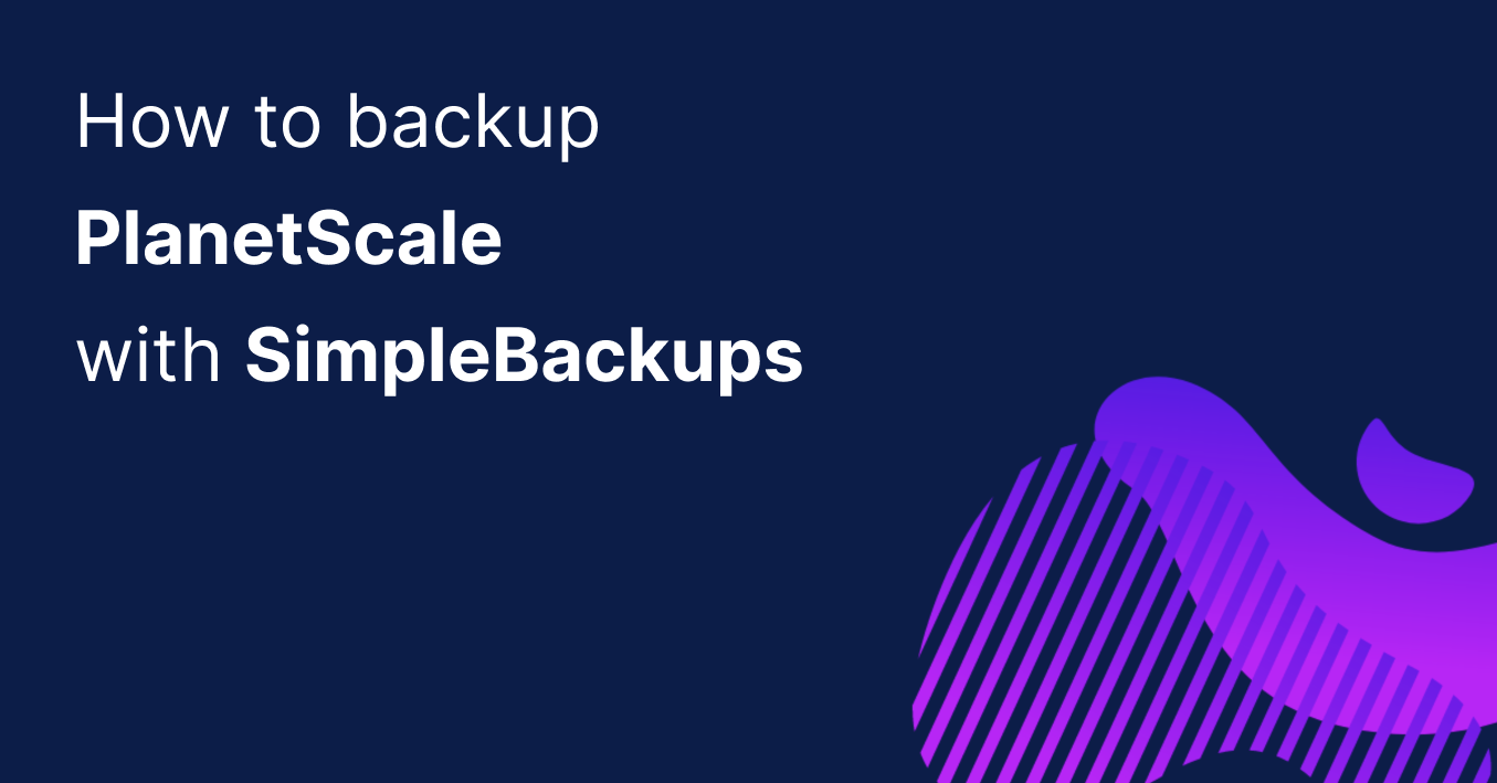 How to create a PlanetScale database backup