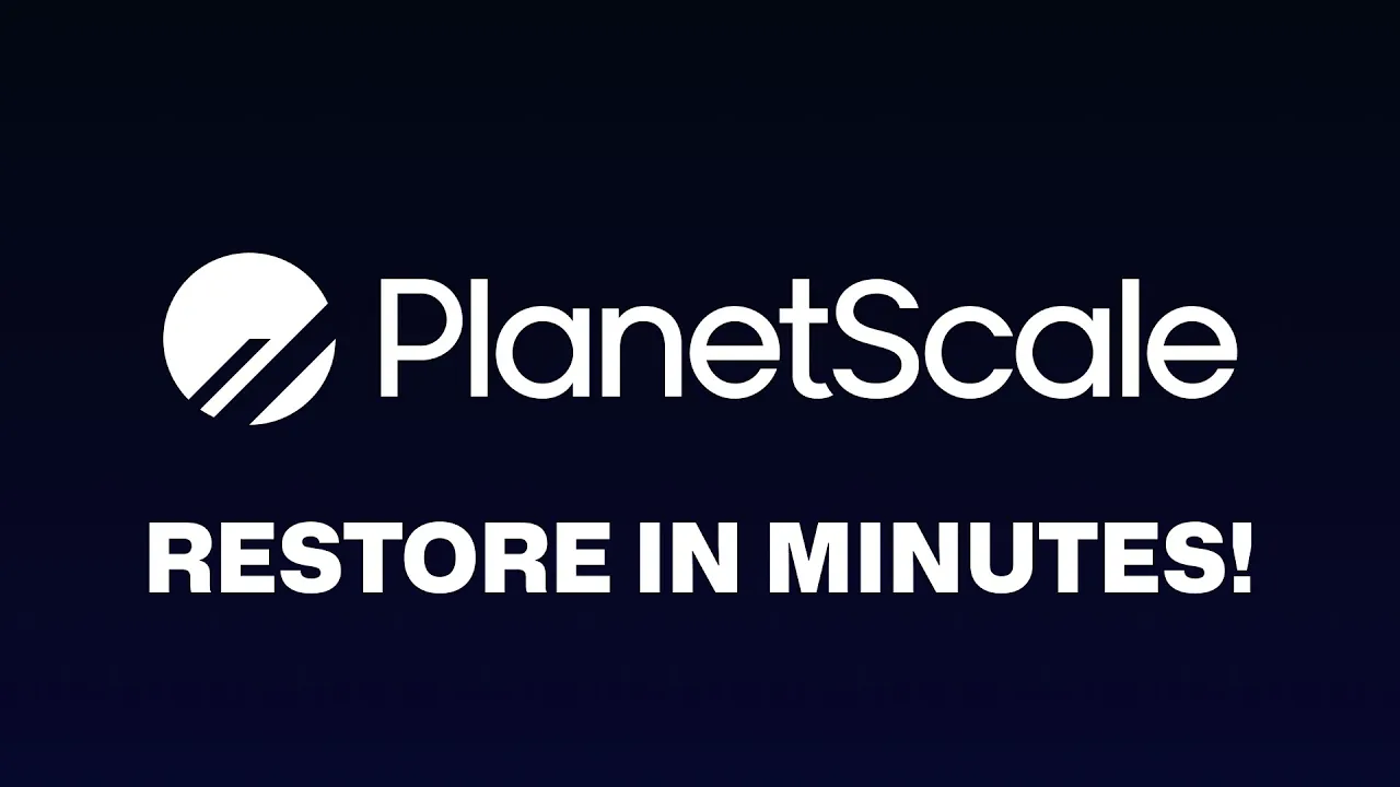 Create and restore your PlanetScale database - Video tutorial