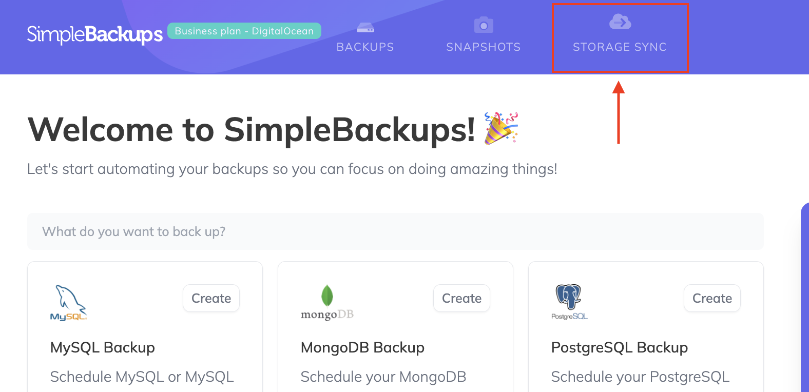 How to create a storage replication with SimpleBackups