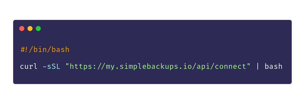 simplebackups rapid setup