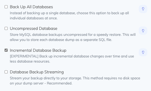 Choosing the Type of Backup