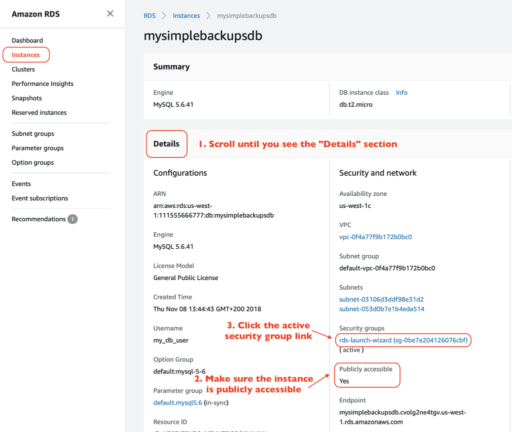 rds database step 2