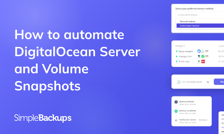 How to automate DigitalOcean Server and Volume Snapshots