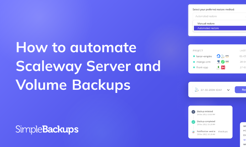 How to automate Scaleway Server and Volume Backups