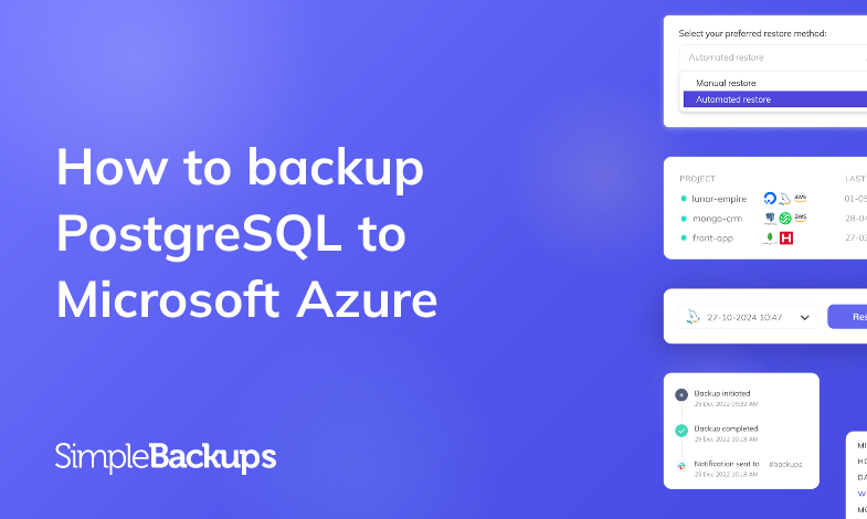 How to backup PostgreSQL to Microsoft Azure