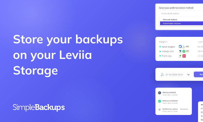 Optivia Storage Store your backups on your Leviia Storage
